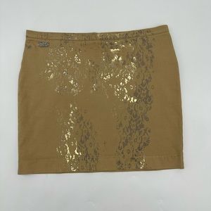 Versace Jeans Super Cute Speckled Gold Mini Skirt- Size US 4